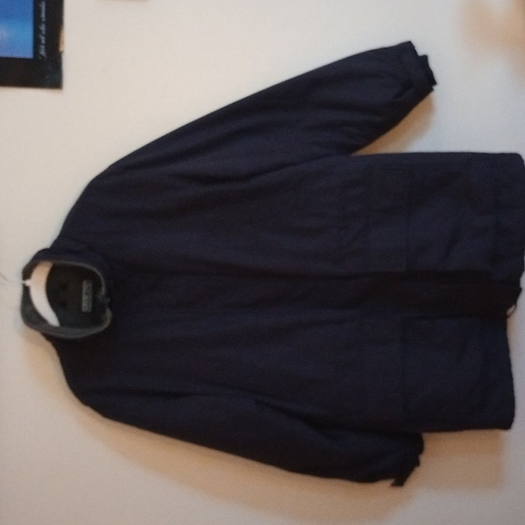 LANDS' END WOMAN'S AIRCORE-200 NAVY PARKA, FLEECE & QUILT LINING, SZ SM 6-8 REG - Picture 2 of 12